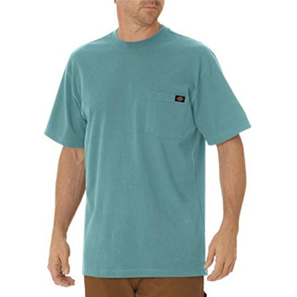 Dickies Men's Heavy Weight Crew Neck Dockside Blue Shirt Medium